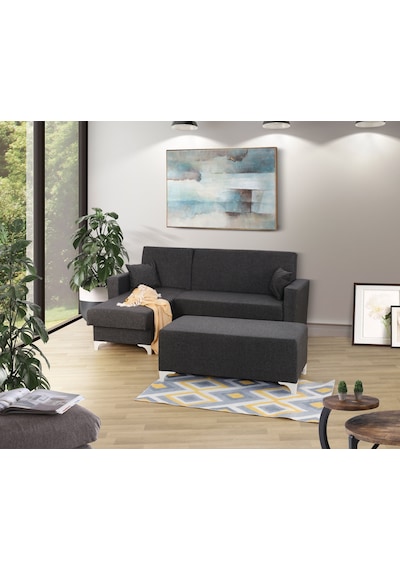 Azra Yatak Köşe Koltuk Takımı Sandıklı Tam Ortopedik + Puf 155 x 220 CM