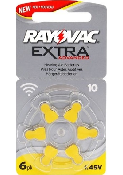 Rayovac Extra Advanced 10 Numara Blister İşitme Cihazı Pili 6 x 5'li