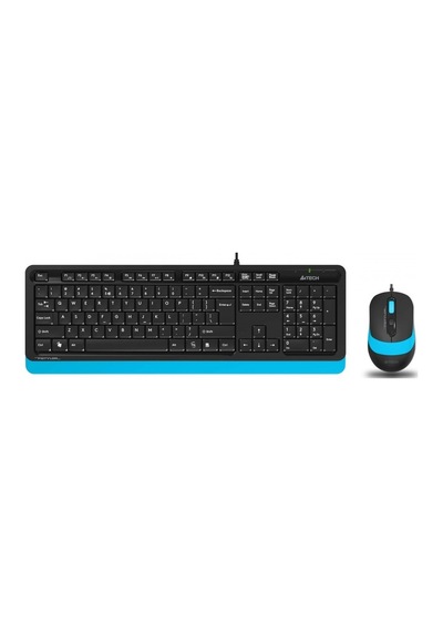A4 TECH F1010 KABLOLU USB STANDART MAVİ Q KL  VYE+MOUSE