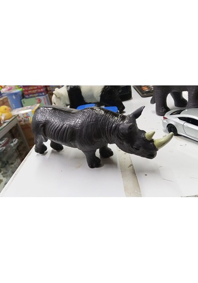 Plastik Oyuncak Büyük Boy Gergedan Rhino 17 Cm