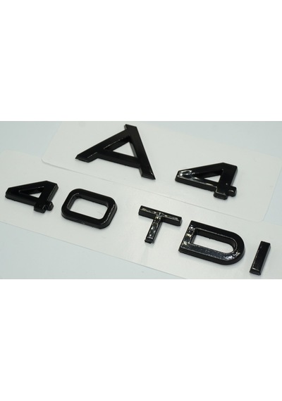 Audi A4 40 TDi Parlak Siyah ABS 3M 3D Bagaj Yazı Logo Ürü