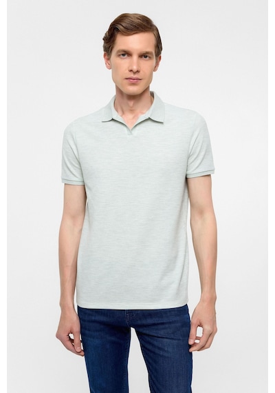 Süvari Haki Regular Armürlü Polo Yaka Tişört-38592 Haki