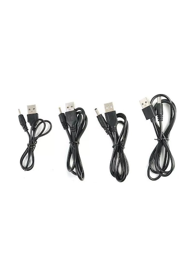Usb Güç Kablosu Kablosu Dc 5v Dc2.0/2.5/4.0/5.5mm 4'lü Set