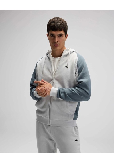 Ellesse Em560 Erkek Gri Fermuarlı Kapüşonlu Siyah Sweat Gri
