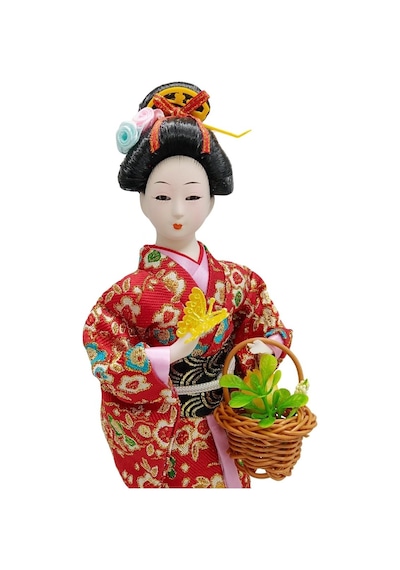 Japon Kimonolu Geyşa Bebek Kabuki Biblo 30 Cm No.18 Anime