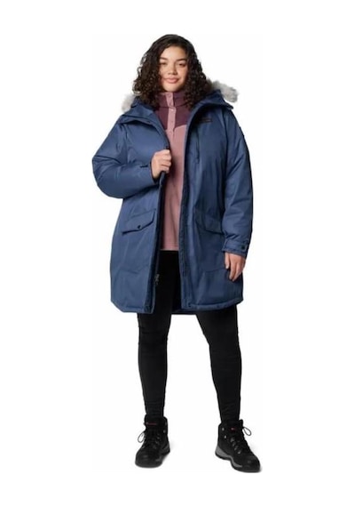 Columbia Suttle Mountain Long Insulated Kadın Mont Lacivert