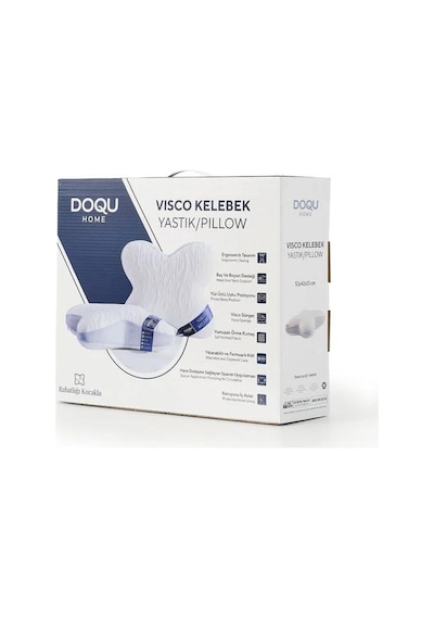 Doqu Home Visco Kelebek Yastık 53 Cm X 42 Cm - Beyaz
