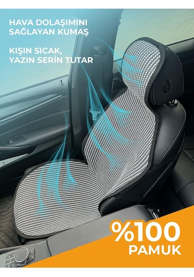 Meka Part Oto Koltuk Koruyucu Kılıf 5 Parça Universal Bej 2+3%100 Pamuk Bej