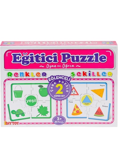 7194 Çark Puzzle Renkler Şekiller