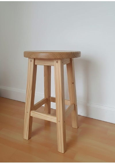Ahşap Tabure 50 Cm / Arbrestore Çam