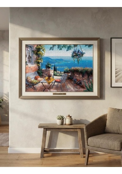 Yamaç Evleri Ve Limana Karşı İkili Set - 1000 + 500 Parça İkili Puzzle Seti
