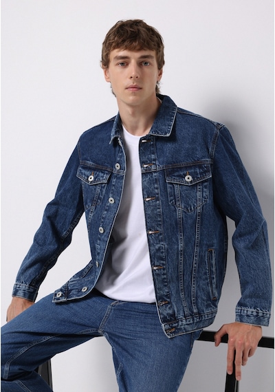 Colin's Colins Regular Fit Düğmeli Astarsız Erkek Mavi Ceket Cl1077295 Q1.v1 Dn44274 Denim