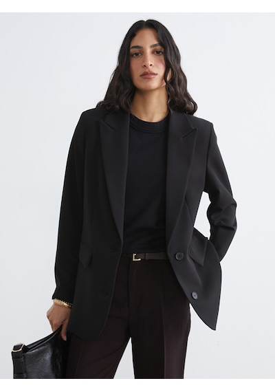 Lcw Modest Siyah Kadın Blazer Ceket