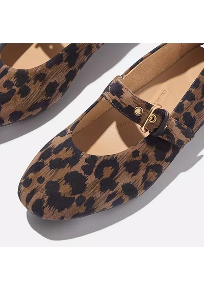 D20 Chocolate Mix Babet Kadın E3l-d20 Fitflop Delıcato Leopard Suede Mary Janes Chocolate Mix D20 Chocolate Mix