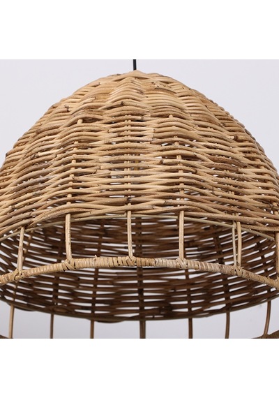 Bambu & Rattan Handmade Salon Yatak Odası Antre, Mutfak Dekoratif Sarkıt Avize, Aydınlatma 45x35-9025823774632