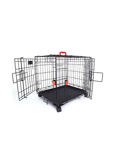 M-pets Voyager Tekerlekli 2 Kapılı Köpek Kafesi Medium Siyah 76x48x53 Cm 244-52013.03