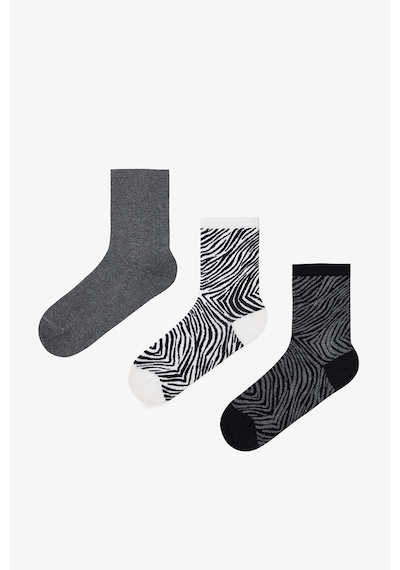 Penti Siyah Classy Zebra 3lü Soket Çorap