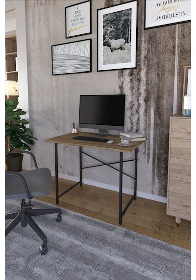 Metal Ayaklı Çalışma Masası Ofis Masası Atlantik Çam 60 x 90 CM Atlantik Çam Metal Ayaklı Çalışma Masası Ofis Masası Atlantik Çam 60 x 90 CM Atlantik Çam