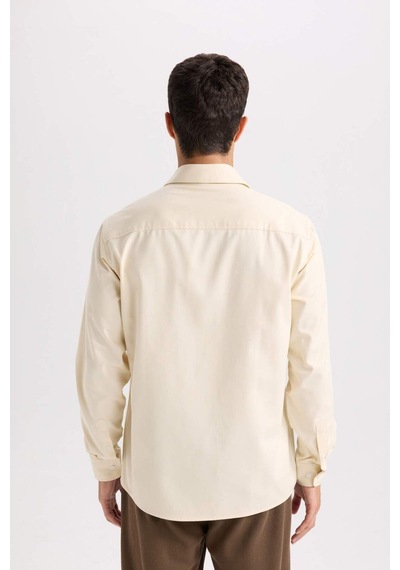 DeFacto Regular Fit Polo Yaka Gabardin Uzun Kollu Gömlek D4934AX24AUBG760 DeFacto Regular Fit Polo Yaka Gabardin Uzun Kollu Gömlek D4934AX24AUBG760