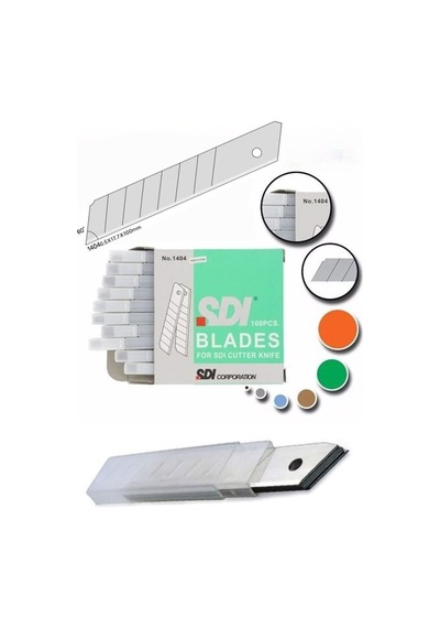 Maket Bıçağı Yedeği Geniş 10 Tüp 10 Lu 18 Mm Sdı Falçata Bıçağı Yedek Ağızları Koli Karton Kesici Hobi
