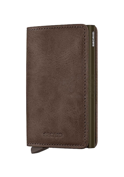 Secrid Slimwallet Vintage Kartlık Cüzdan, Koyu Kahve Çok Renkli