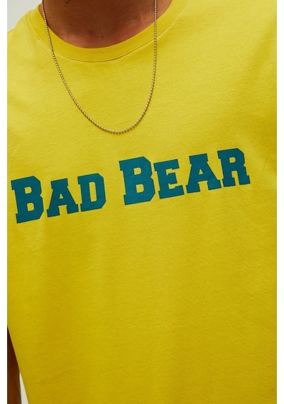 Bad Bear Title Erkek Sarı Bisiklet Yaka Tişört Sarı