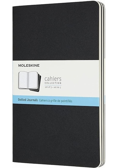Moleskine Cahier Journals 3 Lü Noktalı Defter 13x21 Black Siyah