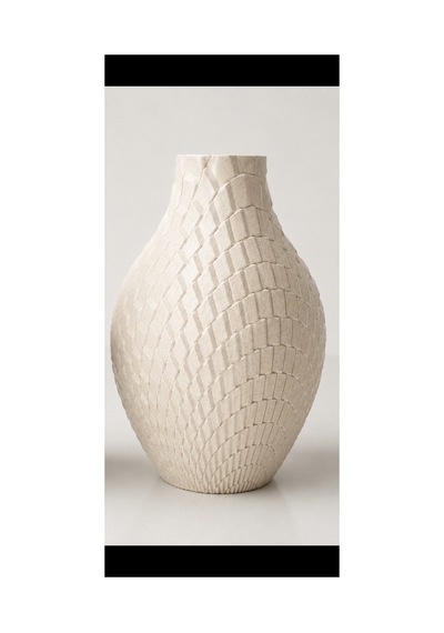 Modern Dekoratif Vazo 20 Cm Krem Krem
