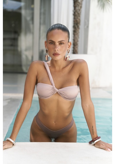 Mai Collection Mai Studios Co. Balisya Tek Omuz Asimetrik Lila Bikini Üstü Lila