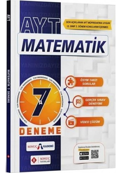 Sonuç Yayınları 2022-2023 Ayt Matematik 7 Deneme