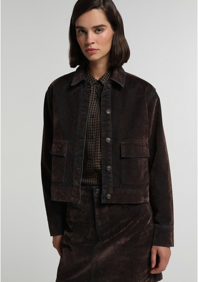 Colin's Colins Regular Fit Düğmeli Astarsız Kadın Over Dyed Denim Ceket Cl1083510 Q1.v3 Dn45319