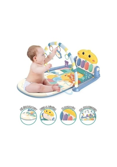 Sesli Müzikli Bebek Oyun Halısı - Ördek Figürü İle Yıkanabilir Mat