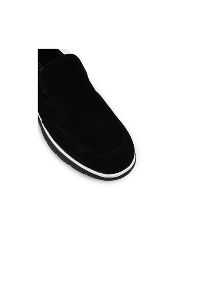 Deery Erkek Hakiki Süet Siyah Loafer Ayakkabı - 02044msyhe01