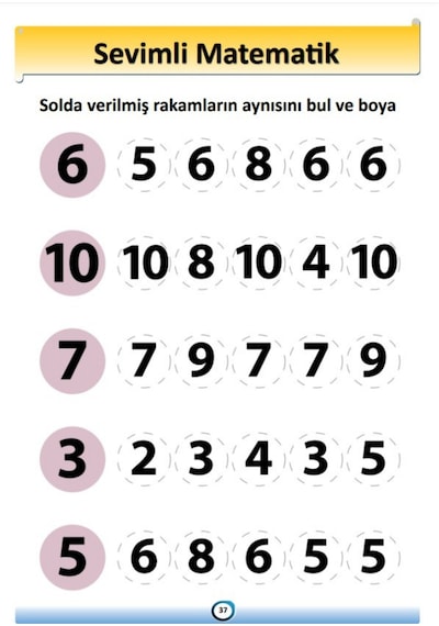 Okul Öncesi Ve Birinci Sınıflar Sevimli Matematik Kitap Seti