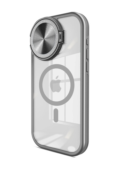 Newface - 312 - İphone 15 Pro Max Kılıf Teleskop Lens Magsafe Silikon Kapak - - Edntrend - Titan Gri