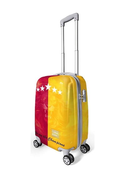 Coral High Sarı Kırmızı 5 Yıldız Aslan Taraftar Desenli Kabin Boy Valiz 50cm 16563 Çok Renkli