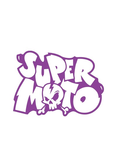 Super Moto Sticker 17x17 Cm Mor