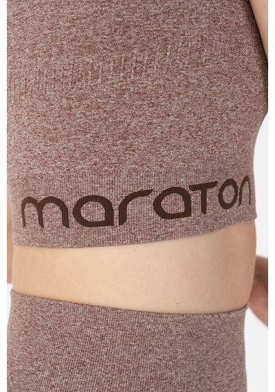 Maraton Slimfit Kadın Düz Yaka Kahve Melanj- Bra Kahve Melanj-