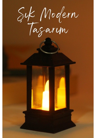 Led Mum Mini Dörtgen Tip Pil Dahil Dumansız Alev Ledli Yapay Dekoratif Mum Dekor Işığı Siyah Pt434 Siyah