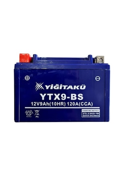 Yiğit YTX9-BS 12V 9AH Motosiklet Aküsü Ağustos 2023 Üretim