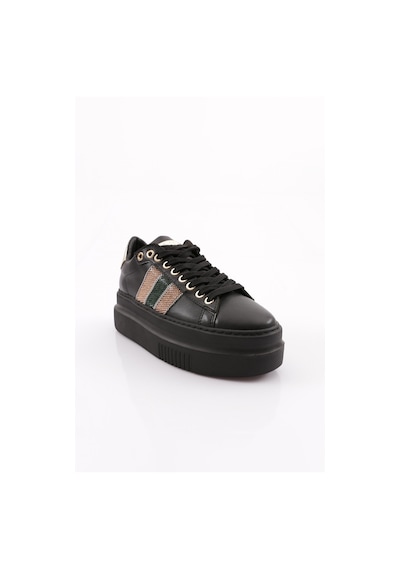 Dgn Es865 Kadin Kalin Silver Taşli Sneakers Ayakkabi ES865-2007-R123499 Siyah