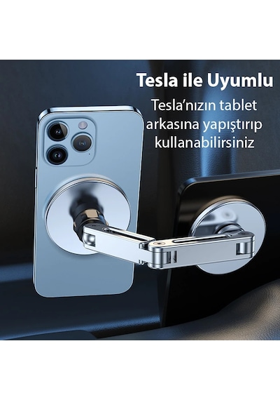Ally Lf-256 Alüminyum Araç İçi Torpido Üstü Manyetik Telefon Tutucu- 5775