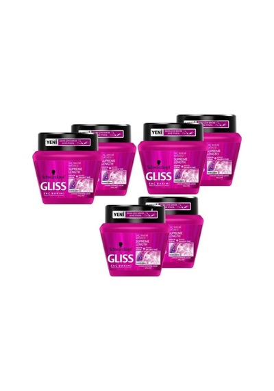 Gliss Supreme Length Saç Bakım Maskesi 6 x 300 ML