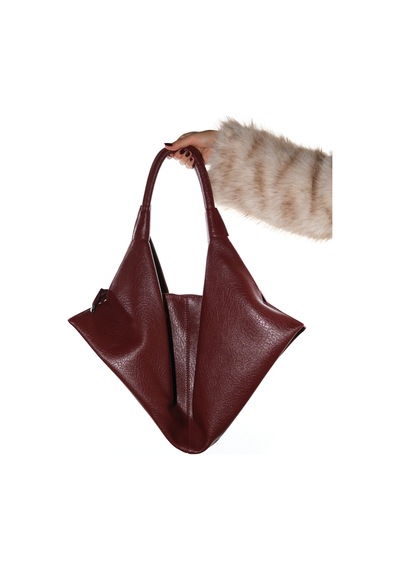 Luvishoes Rally Bordo Grain Kadın Omuz Cantası Bordo