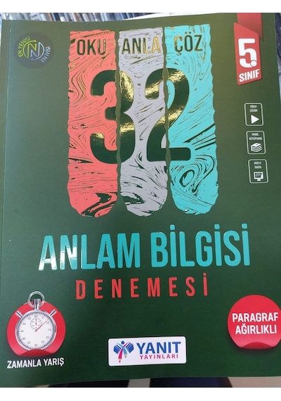 Yanıt Yayınları 5.sınıf 32 Anlam Bilgisi Denemesi