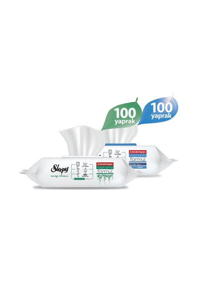Sleepy Easy Clean Yüzey Temizlik Havlusu Beyaz Sabun + Çamaşır Suyu Katkılı 100'lü Diğer