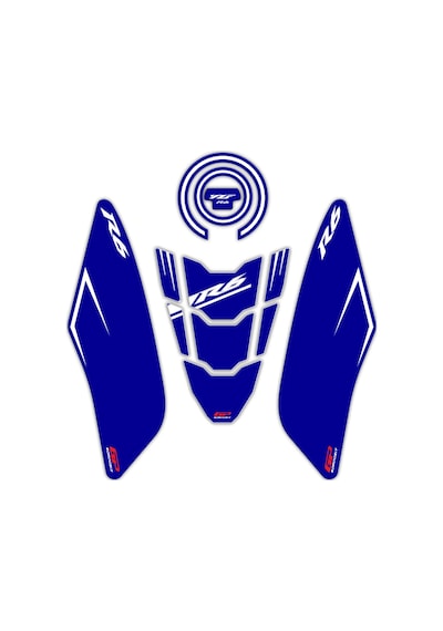 GP Kompozit Yamaha R6 2017-2023 Uyumlu Tank Pad Seti Mavi