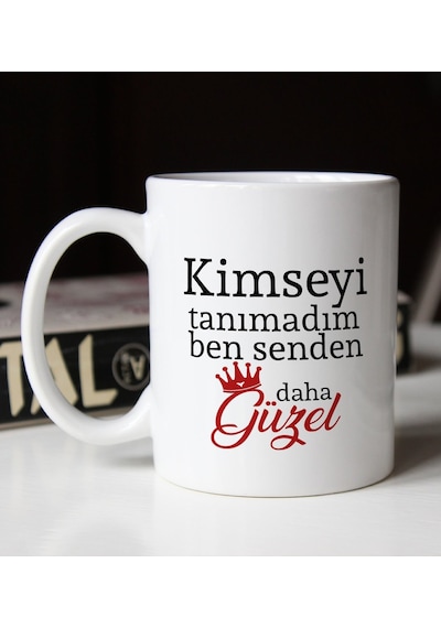 Bk Gift Kimseyi Tanımadım Ben Tasarımlı Beyaz Kupa Bardak Arkadaşa Hediye , Doğum Günü Hediyesi-4 Bitmeyen135609 Bk Gift