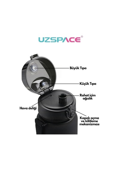 Uzspace Matara Tritan 800 Ml 3053-6 Pink Grey