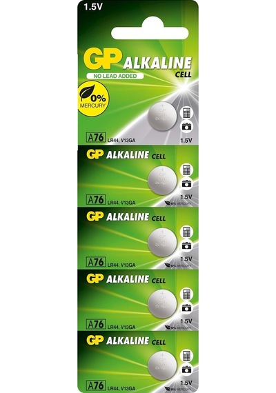 GP A76 LR44 1.5V Alkalin Düğme Pil 5 x 20'li